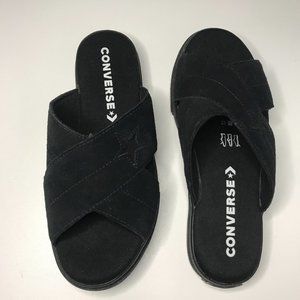 CONVERSE One Star Women Criss Cross Slides Black